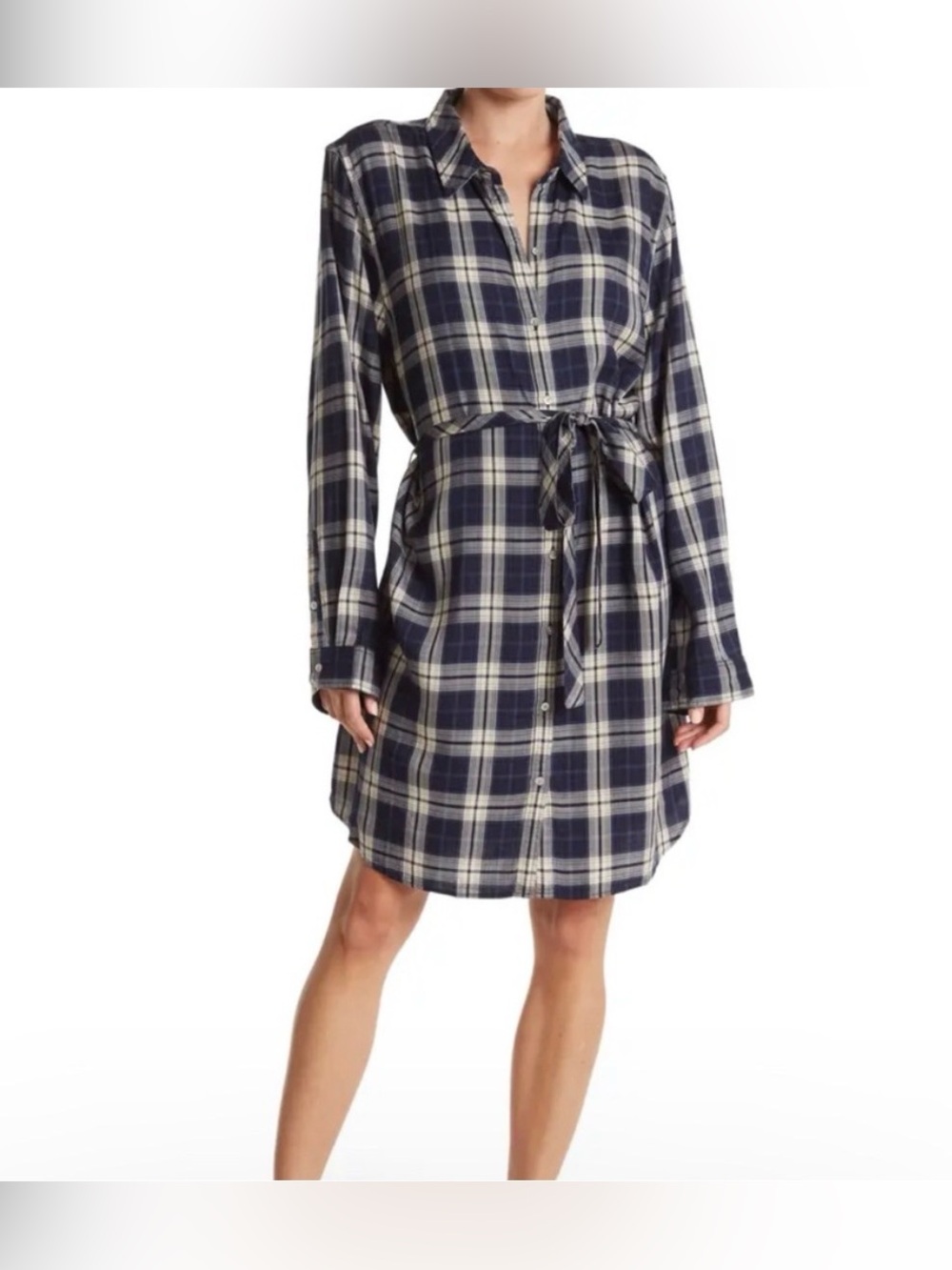 FAHERTY Lakeridge Plaid Long Sleeve Button‎ Down Shirt Dress Sz Small NWT